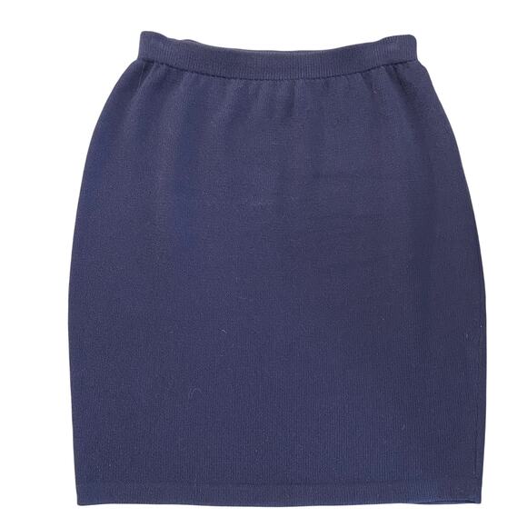 St. John Knits Navy Blue Skirt Sz 6 - Picture 1 of 3
